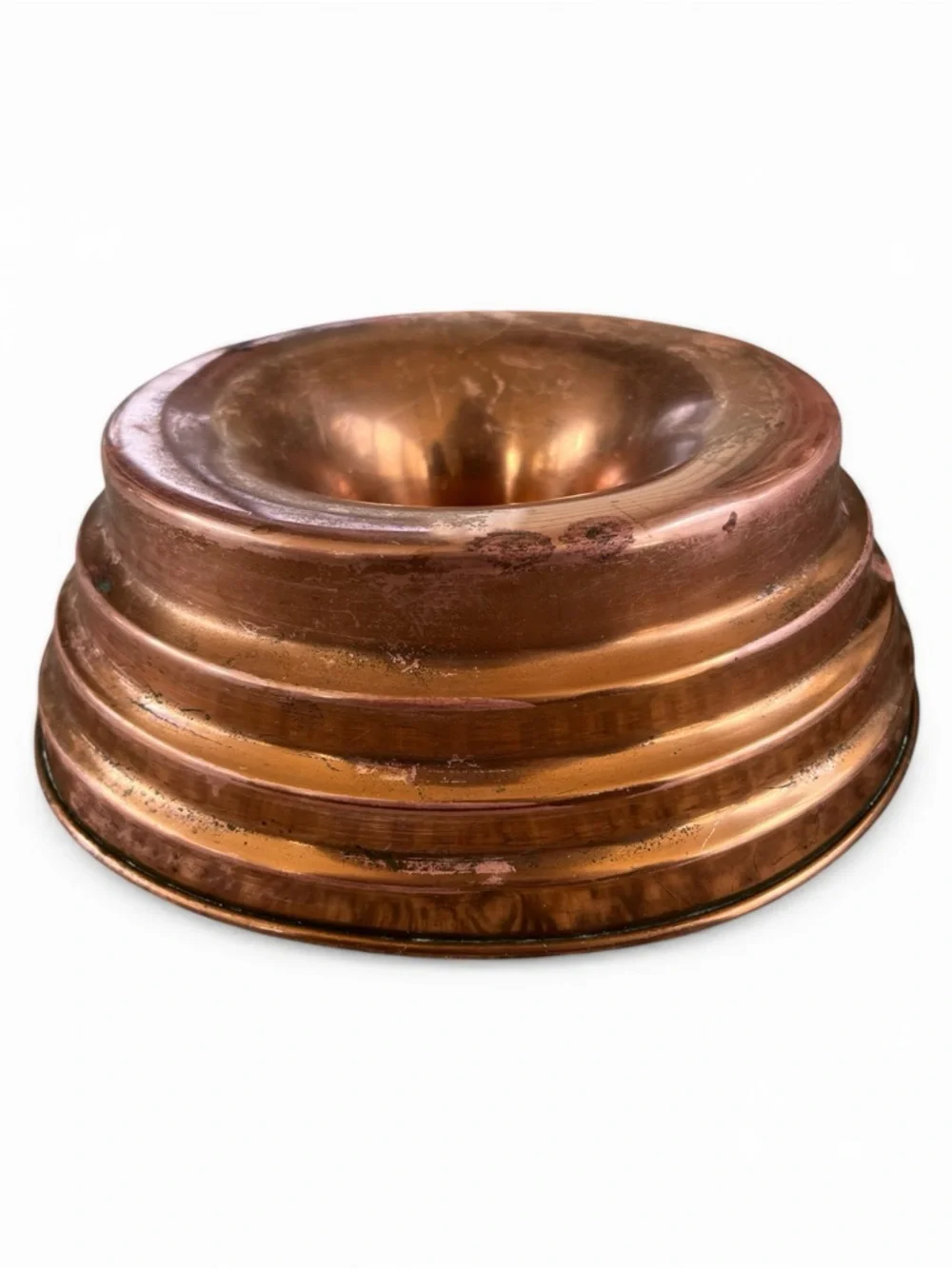 3pcs VINTAGE COPPER 8.5 INCH TIERED RING MOLD FROM PORTUGAL Fruit mold oil can